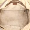 Gucci Suprême GG handbag in beige monogram canvas and brown leather - Detail D3 thumbnail