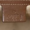 Gucci Suprême GG handbag in beige monogram canvas and brown leather - Detail D4 thumbnail