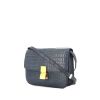 Céline Classic Box medium model shoulder bag in blue crocodile - 00pp thumbnail