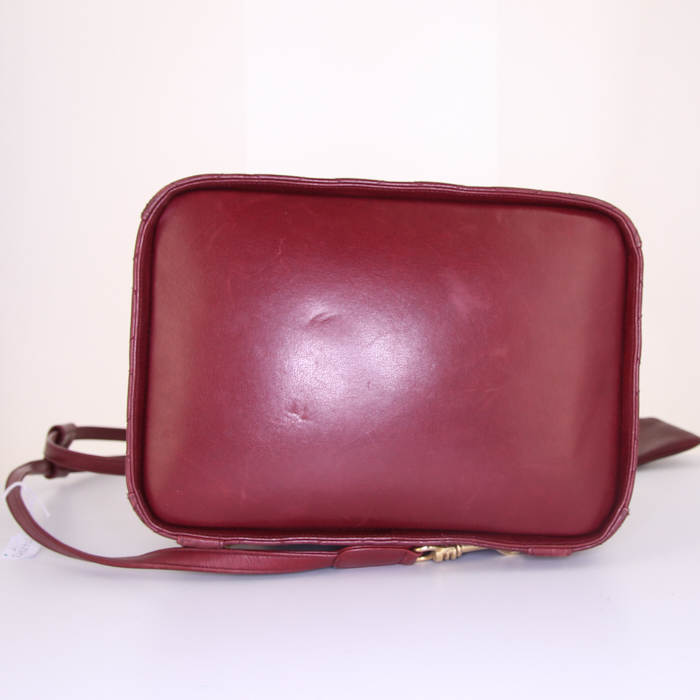 Zaino Chanel Vintage in pelle bordeaux - Detail D4