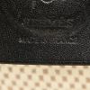 Hermes Herbag handbag in beige canvas and black leather - Detail D3 thumbnail