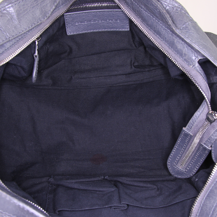 Bolso de mano Balenciaga Classic City modelo grande en cuero gris - Detail D2