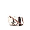 Bolso bandolera Givenchy Obsedia en cuero plateado, rosa y negro - 00pp thumbnail
