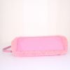 Fendi Peekaboo small model shoulder bag in pink sheepskin and pink leather - Detail D5 thumbnail