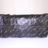 Shopping bag Balenciaga Bazar shopper in pelle nera motivo firmato - Detail D4 thumbnail