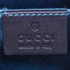 Borsa a tracolla Gucci Ophidia in tessuto scamosciato blu con motivo e pelle blu - Detail D3 thumbnail