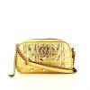 Borsa a tracolla Gucci GG Marmont in pelle trapuntata dorata con perle ricamate - 360 thumbnail