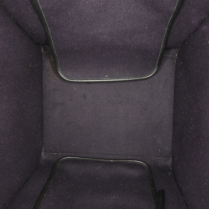 Sac cabas Céline Phantom en feutrine bleue et cuir noir - Detail D2