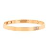 Bracelet rigide Hermès H d'Ancre petit modèle en or rose et diamants - 00pp thumbnail