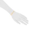 Bracciale rigido Hermès H d'Ancre modello piccolo in oro rosa e diamanti - Detail D1 thumbnail