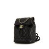 Chanel Sac à dos small model backpack in black quilted leather - 00pp thumbnail