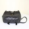 Chanel Sac à dos small model backpack in black quilted leather - Detail D4 thumbnail