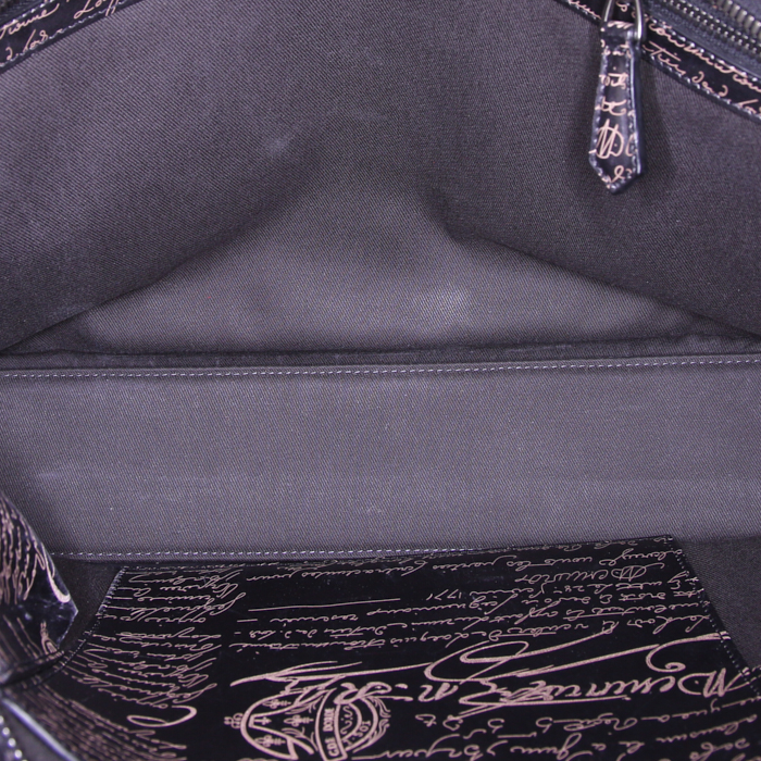 Berluti Un jour briefcase in black leather - Detail D2