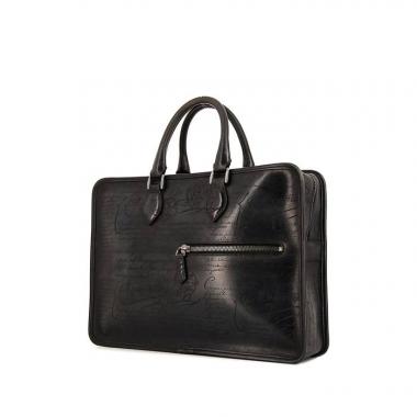 Berluti Un jour briefcase in black leather