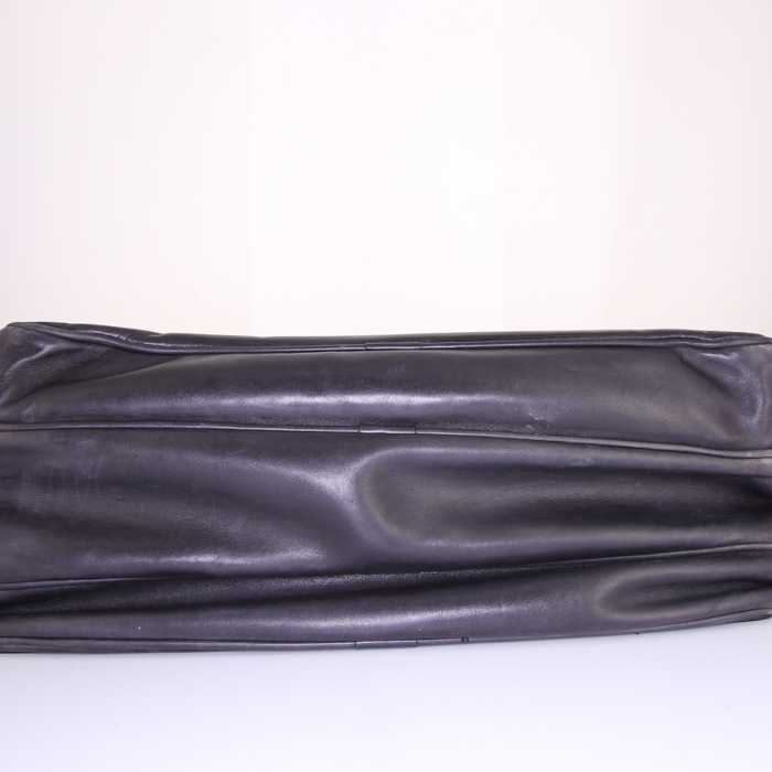 Berluti Un jour briefcase in blue leather - Detail D4