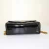Chanel Vintage shoulder bag in black patent quilted leather - Detail D4 thumbnail