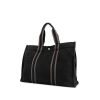 Hermes Toto Bag - Shop Bag shopping bag in black and grey canvas - 00pp thumbnail