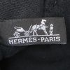 Shopping bag Hermes Toto Bag - Shop Bag in tela nera e grigia - Detail D3 thumbnail