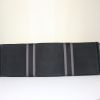 Sac cabas Hermes Toto Bag - Shop Bag en toile noire et grise - Detail D4 thumbnail