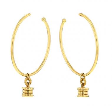 Bulgari B.Zero1 large model hoop earrings in yellow gold