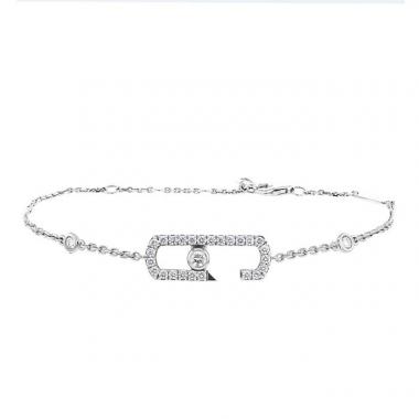 Bracciale Messika Move Addiction in oro bianco e diamanti