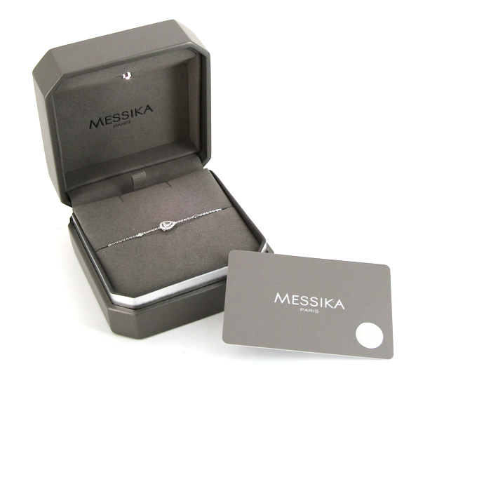 Messika Joy bracelet in white gold and diamonds - Detail D2