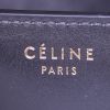 Bolso de mano Celine Luggage modelo mediano en piel de potro bicolor azul claro y caqui y cuero negro - Detail D3 thumbnail