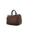 Bolso de mano Louis Vuitton Speedy 30 en lona a cuadros ébano y cuero marrón - 00pp thumbnail