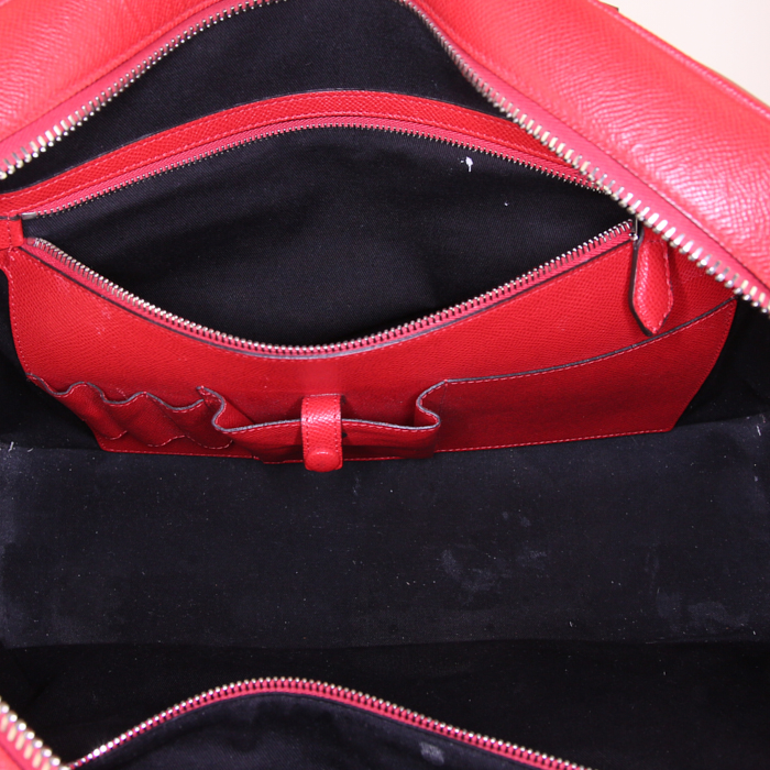 Porte-documents en cuir rouge - Detail D2