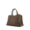 Shopping bag Bottega Veneta Fourre-tout in pelle intrecciata grigia - 00pp thumbnail