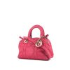 Dior Granville Polochon small model shoulder bag in pink leather cannage - 00pp thumbnail