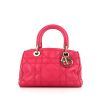 Dior Granville Polochon small model shoulder bag in pink leather cannage - 360 thumbnail