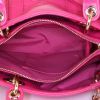 Dior Granville Polochon small model shoulder bag in pink leather cannage - Detail D3 thumbnail