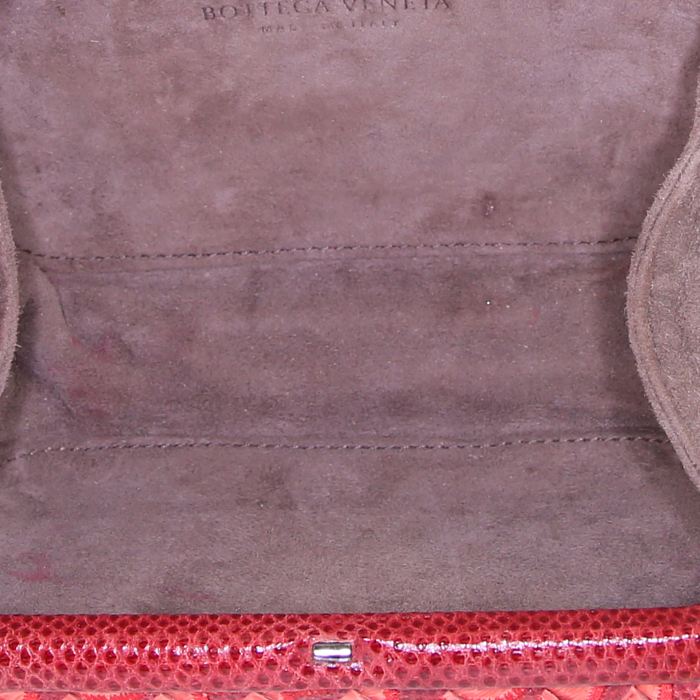 Bottega Veneta Knot pouch in coral python - Detail D2