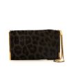 Lanvin Private clutch in brown and black foal and black leather - 360 thumbnail