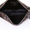 Lanvin Private clutch in brown and black foal and black leather - Detail D2 thumbnail