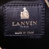 Lanvin Private clutch in brown and black foal and black leather - Detail D3 thumbnail