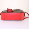 Louis Vuitton Saintonge shoulder bag in brown monogram canvas and red leather - Detail D4 thumbnail