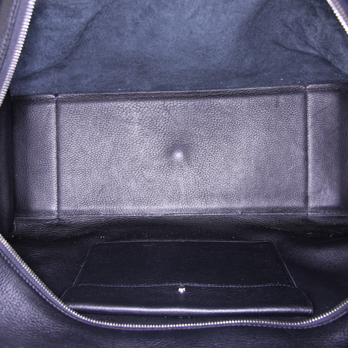 Bolsa de viaje Loewe Amazona modelo grande en cuero negro - Detail D2