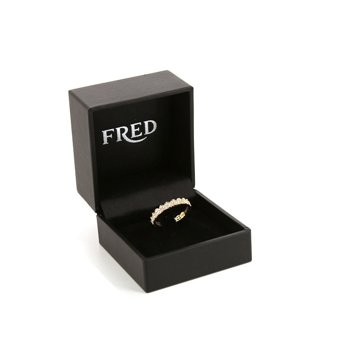 Fred Une île d'or ring in yellow gold and diamonds - Detail D2