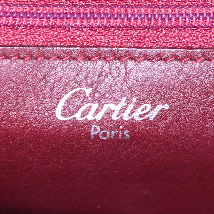 Sac à main Cartier Cabochon en cuir bordeaux - Detail D3