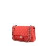 Chanel Timeless handbag in coral quilted grained leather - 00pp thumbnail