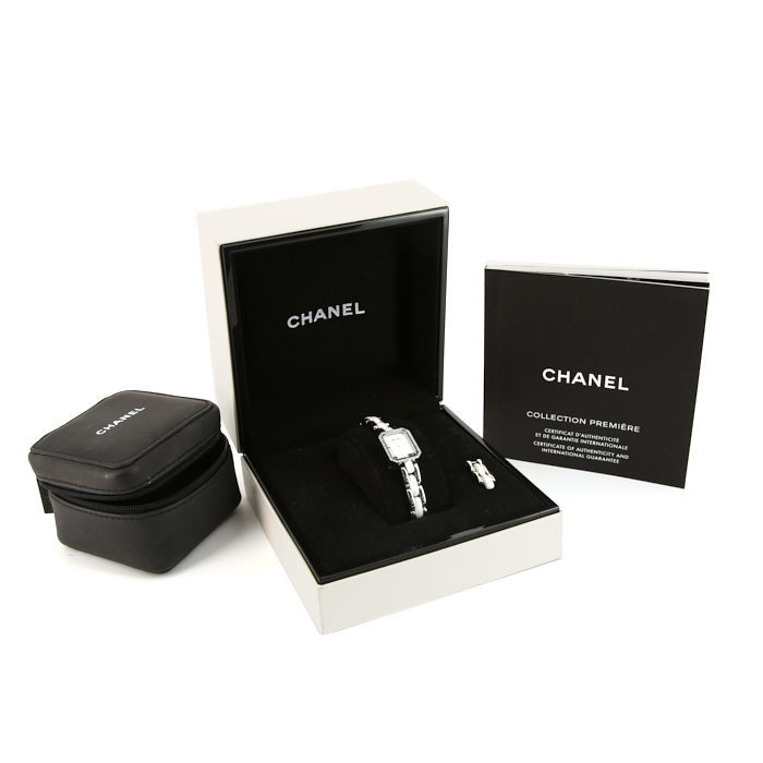 Chanel Première watch in stainless steel and white ceramic - Detail D2