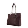 Dior Ultradior shopping bag in plum grained leather - 00pp thumbnail