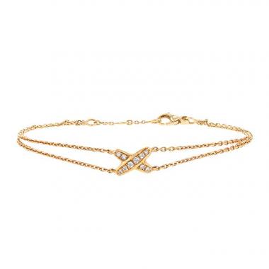Bracciale Chaumet Jeux de Liens in oro rosa e diamanti