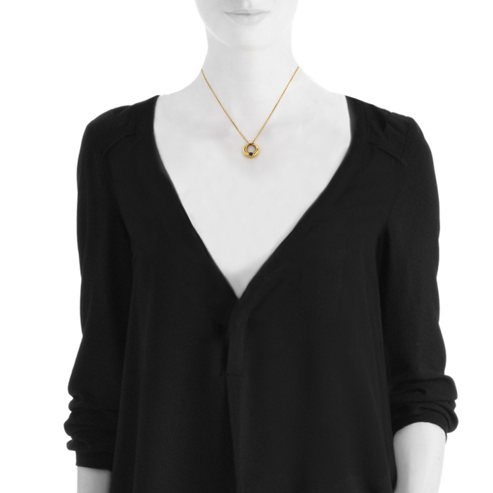 Collier Chaumet en or jaune et saphir - Detail D1