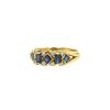 Dior 1990's ring in yellow gold,  sapphires and diamonds - 00pp thumbnail