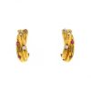 Cartier Trinity Constellation 1980's hoop earrings in yellow gold,  diamonds and ruby and sapphire - 00pp thumbnail