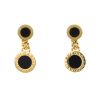 Bulgari Bulgari Bulgari articulated earrings in yellow gold and onyx - 00pp thumbnail