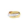 Cartier Trinity medium model ring in 3 golds and diamonds, size 55 - 00pp thumbnail